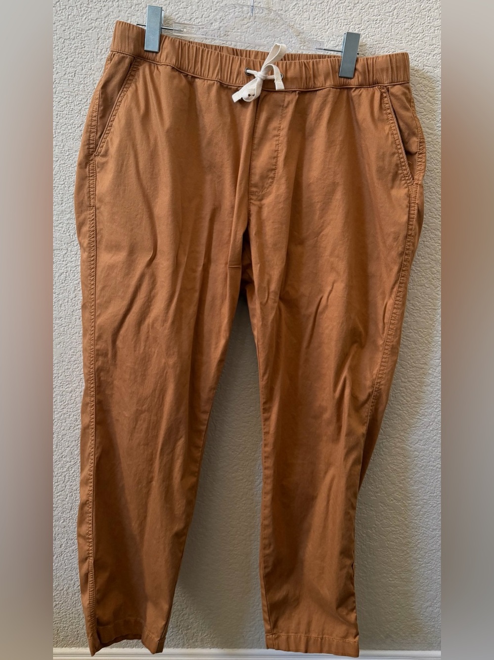 PACT Organic Women XL Daily Cotton Twill Tapered Leg Pull On Pant Carmel/Camel